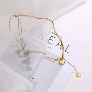Gold Necklace for Women Dainty Pendant 18k Plated Personalized Necklaces for